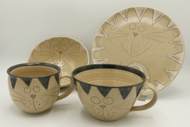 Geschirr Schmunzelkatze