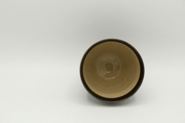 Töpferei Drehwurm Teebecher schwarz gold