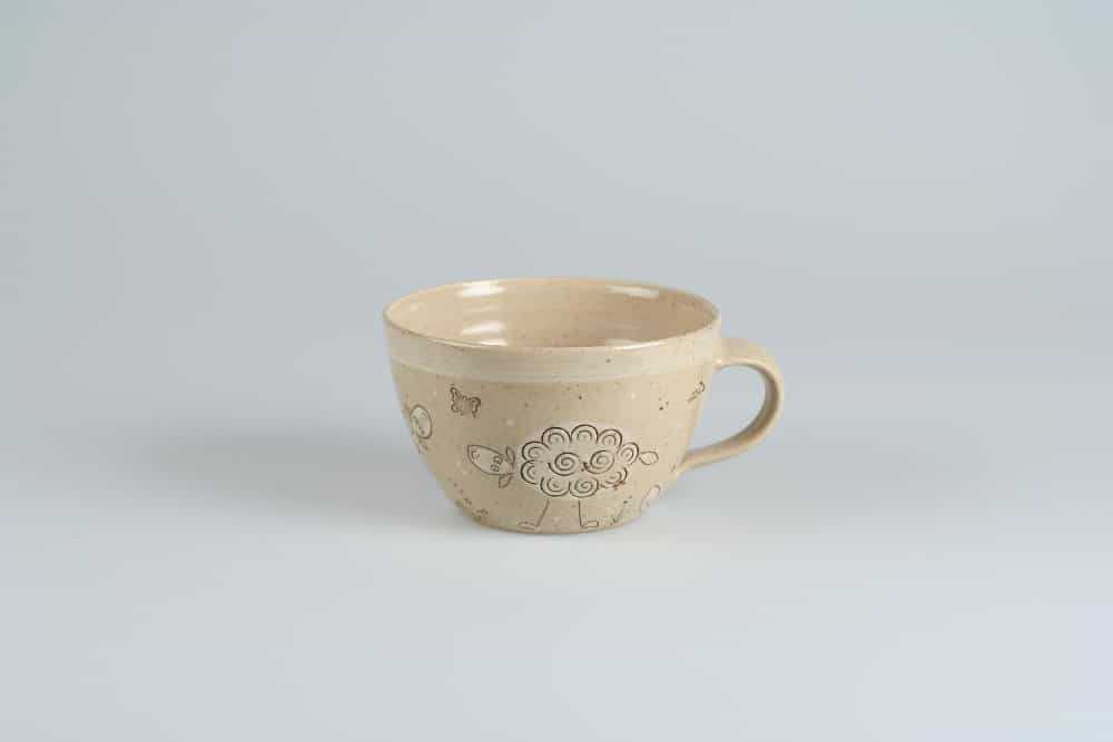 T&ouml;pferei Drehwurm Tasse Schaf